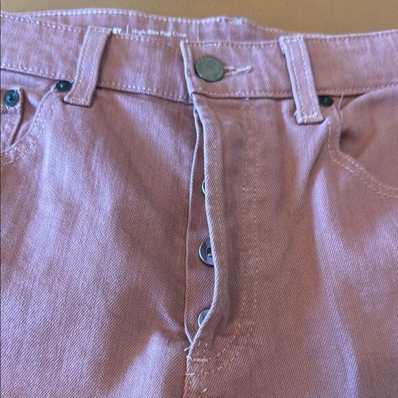 Ag Adriano Goldschmied Kinsley Dusty Blush Wide-Leg Pop Crop Jeans size 29 - Picture 6 of 13